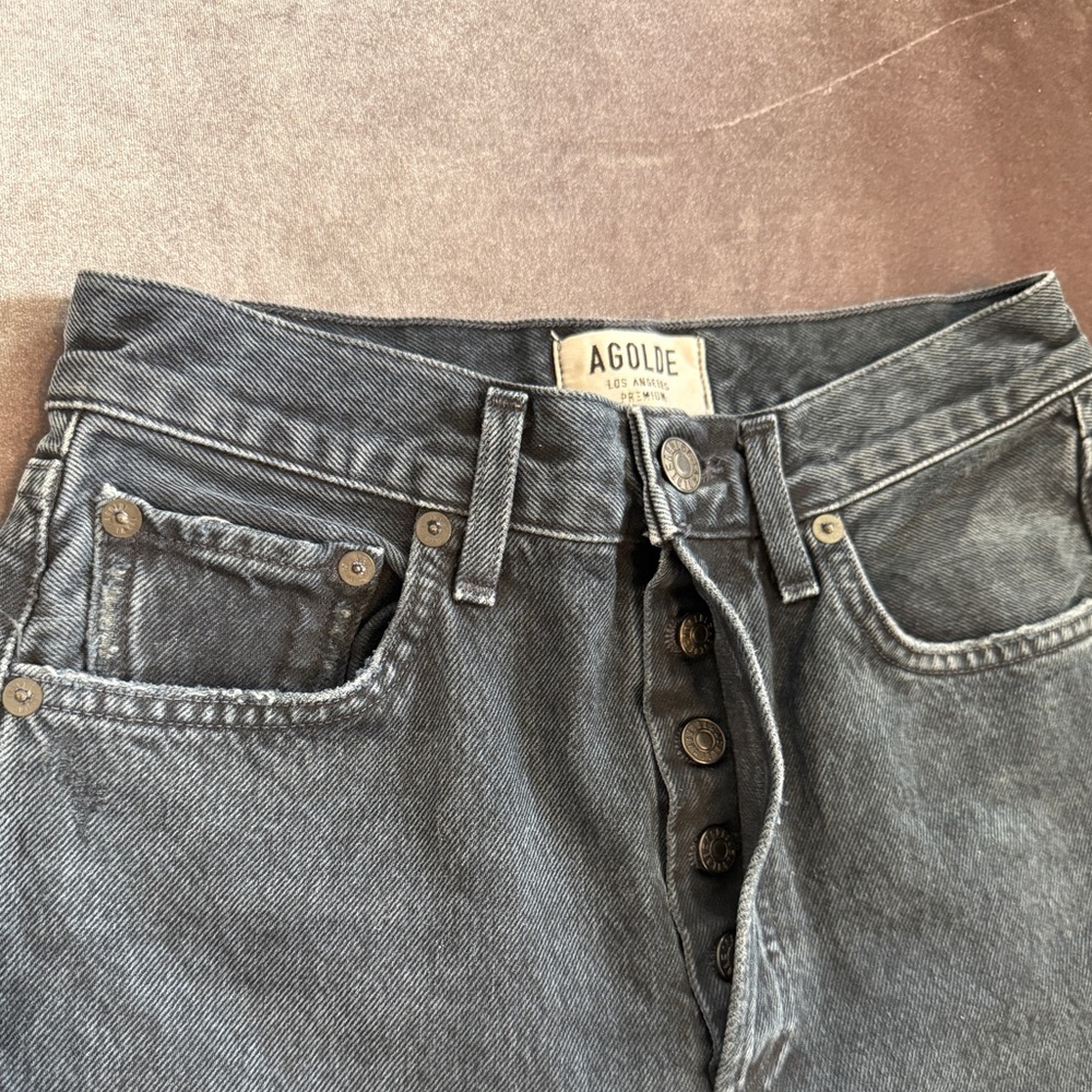 AGOLDE Black Straight-Leg Jeans – Worn Once, Like NEW! - Picture 3 of 10